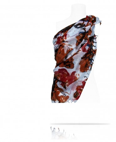 Палантин Женский W40-GRANDE.FLEUR/GRIS